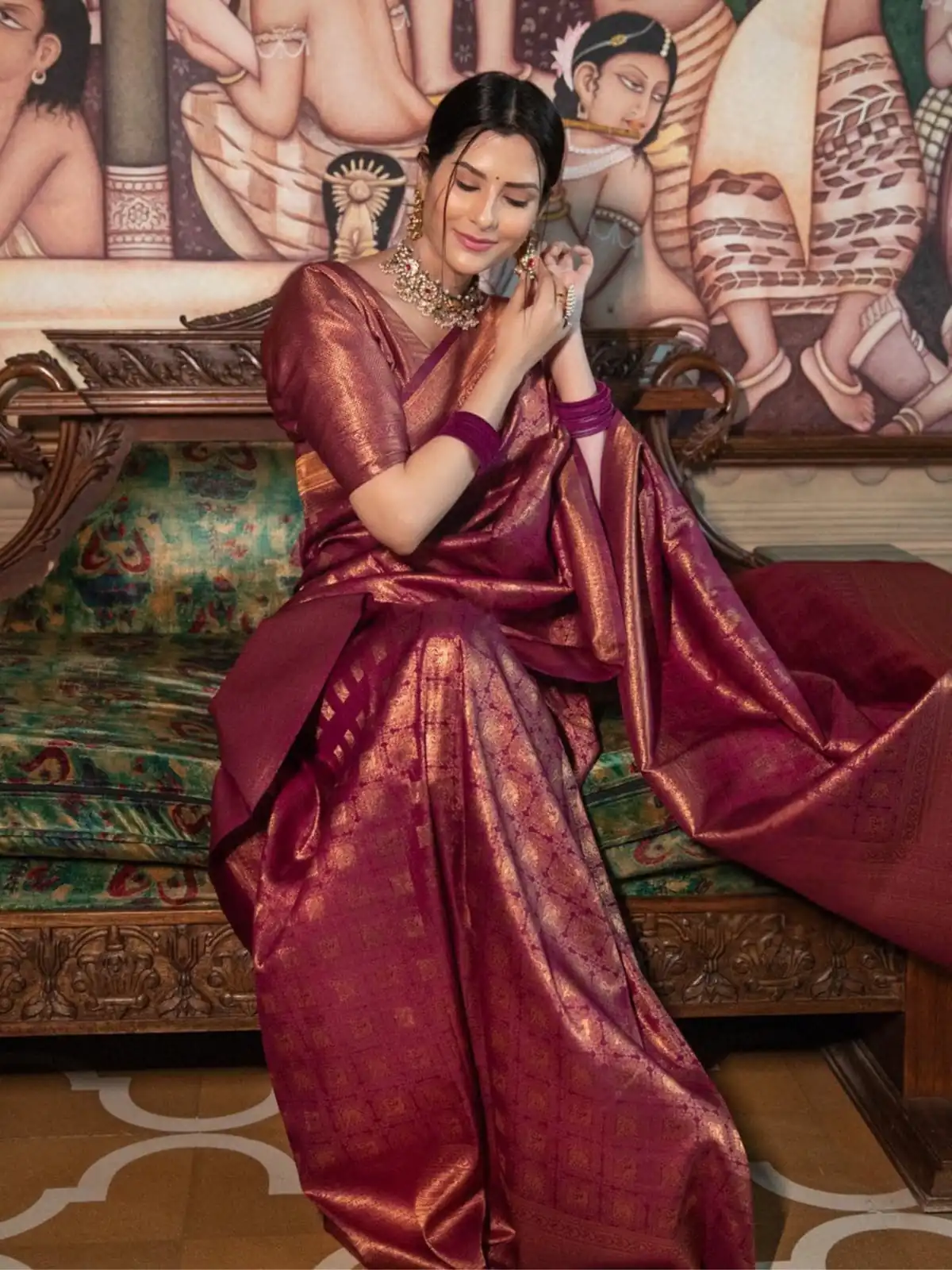 KPR 237 Maroon Soft Lichi Silk Cloth Saree Perfect for Wedding, Party, Family Gatherings, Sangeet, Ethnic Day – . Festive Deal ₹1299. Delivery 4-6 Workin | Designer Sarees, Modern Digital sarees, Sarees, Bollywood Sarees, Creative Sarees, Embroidered Sarees, Ethnic Saree, Party Wear Sarees