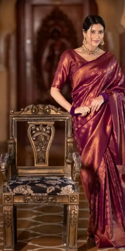 KPR 237 Maroon Soft Lichi Silk Cloth Saree Perfect for Wedding, Party, Family Gatherings, Sangeet, Ethnic Day – . Festive Deal ₹1299. Delivery 4-6 Workin | Designer Sarees, Modern Digital sarees, Sarees, Bollywood Sarees, Creative Sarees, Embroidered Sarees, Ethnic Saree, Party Wear Sarees