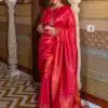 KPR 237 Red Soft Lichi Silk Cloth Saree Perfect for Wedding, Party, Family Gatherings, Sangeet, Ethnic Day – . Festive Deal ₹1299. Delivery 4-6 Workin | Designer Sarees, Modern Digital sarees, Sarees, Bollywood Sarees, Creative Sarees, Embroidered Sarees, Ethnic Saree, Party Wear Sarees