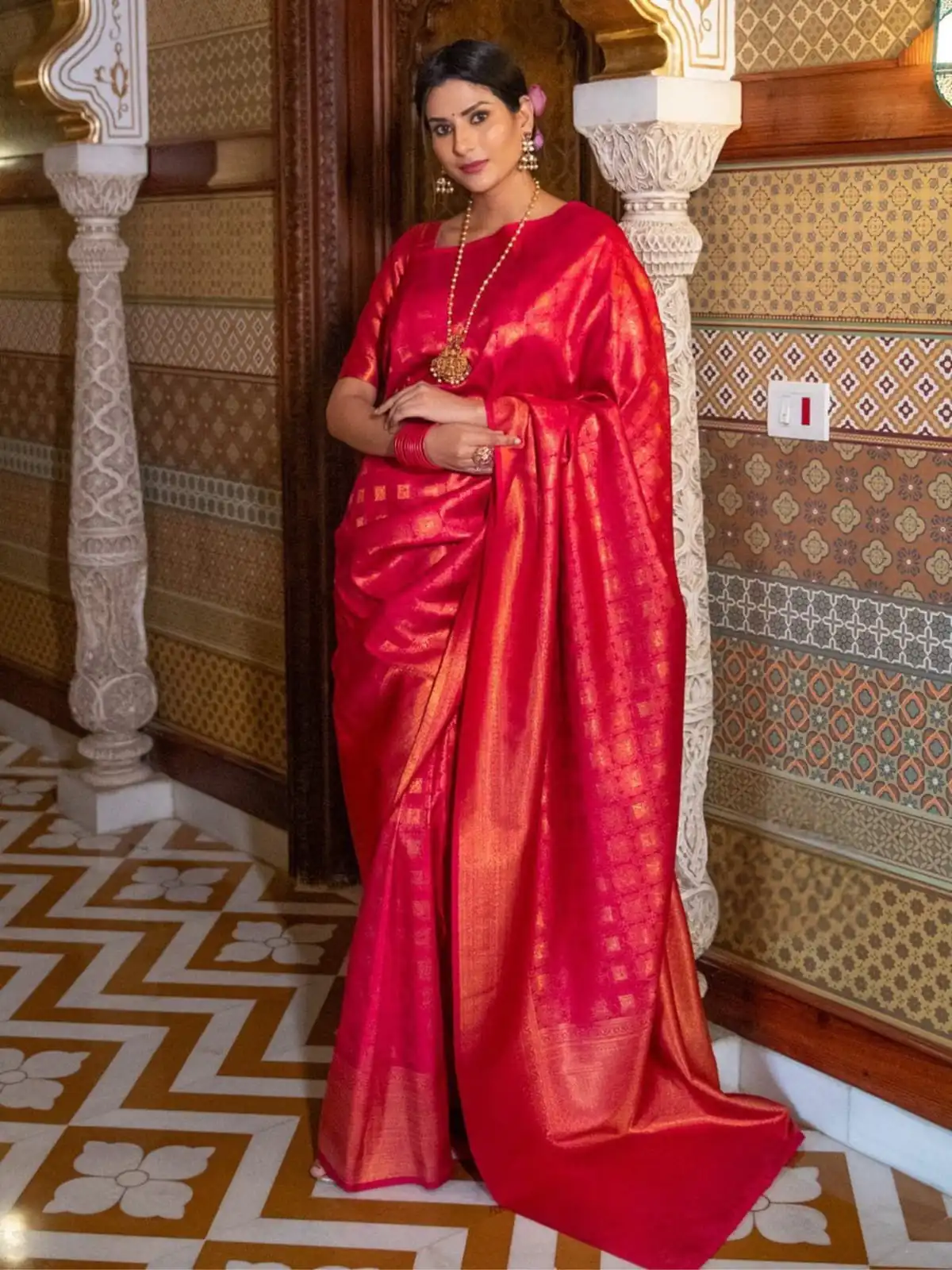 KPR 237 Red Soft Lichi Silk Cloth Saree Perfect for Wedding, Party, Family Gatherings, Sangeet, Ethnic Day – . Festive Deal ₹1299. Delivery 4-6 Workin | Designer Sarees, Modern Digital sarees, Sarees, Bollywood Sarees, Creative Sarees, Embroidered Sarees, Ethnic Saree, Party Wear Sarees