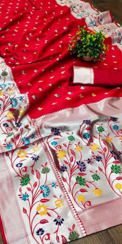 KPR 295 Red Soft Lichi Silk Cloth Saree Perfect for Wedding, Party, Family Gatherings, Sangeet, Ethnic Day – . Festive Deal ₹1449. Delivery 4-6 Workin | Designer Sarees, Modern Digital sarees, Sarees, Bollywood Sarees, Creative Sarees, Embroidered Sarees, Ethnic Saree, Party Wear Sarees