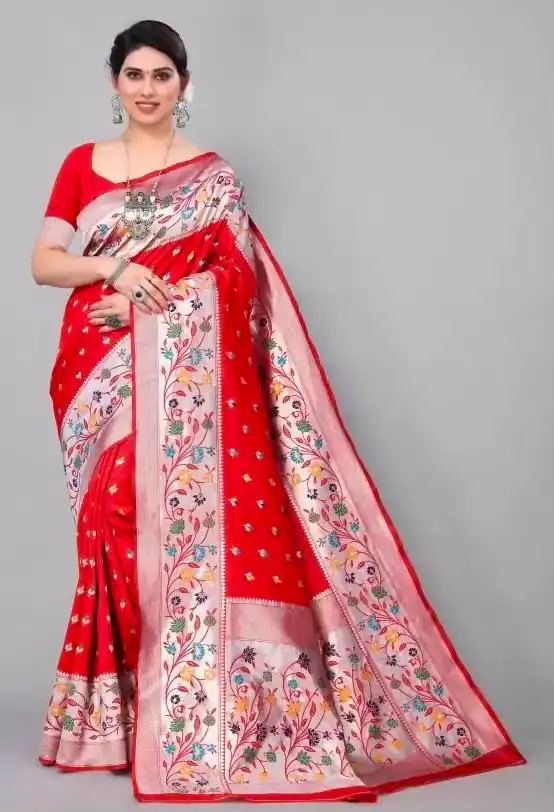 KPR 295 Red Soft Lichi Silk Cloth Saree Perfect for Wedding, Party, Family Gatherings, Sangeet, Ethnic Day – . Festive Deal ₹1449. Delivery 4-6 Workin | Designer Sarees, Modern Digital sarees, Sarees, Bollywood Sarees, Creative Sarees, Embroidered Sarees, Ethnic Saree, Party Wear Sarees
