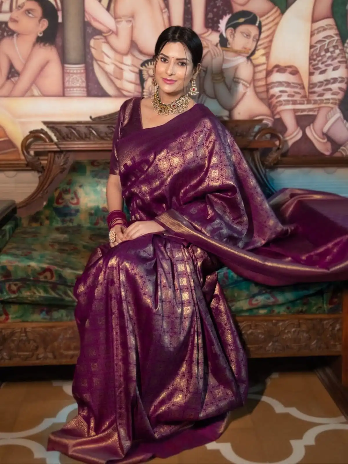 KPR 237 Wine Soft Lichi Silk Cloth Saree Perfect for Wedding, Party, Family Gatherings, Sangeet, Ethnic Day – . Festive Deal ₹1299. Delivery 4-6 Workin | Designer Sarees, Modern Digital sarees, Sarees, Bollywood Sarees, Creative Sarees, Embroidered Sarees, Ethnic Saree, Party Wear Sarees