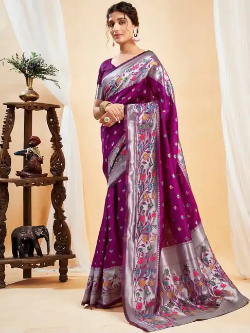 KPR 295 Wine Soft Lichi Silk Cloth Saree Perfect for Wedding, Party, Family Gatherings, Sangeet, Ethnic Day – . Festive Deal ₹1449. Delivery 4-6 Workin | Designer Sarees, Modern Digital sarees, Sarees, Bollywood Sarees, Creative Sarees, Embroidered Sarees, Ethnic Saree, Party Wear Sarees
