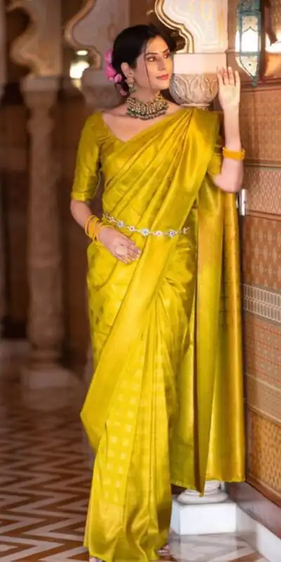 KPR 237 Yellow Soft Lichi Silk Cloth Saree Perfect for Wedding, Party, Family Gatherings, Sangeet, Ethnic Day – . Festive Deal ₹1299. Delivery 4-6 Workin | Designer Sarees, Modern Digital sarees, Sarees, Bollywood Sarees, Creative Sarees, Embroidered Sarees, Ethnic Saree, Party Wear Sarees