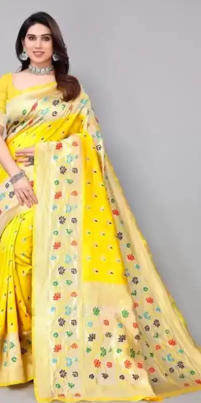 KPR 295 Yellow Soft Lichi Silk Cloth Saree Perfect for Wedding, Party, Family Gatherings, Sangeet, Ethnic Day – . Festive Deal ₹1449. Delivery 4-6 Workin | Designer Sarees, Modern Digital sarees, Sarees, Bollywood Sarees, Creative Sarees, Embroidered Sarees, Ethnic Saree, Party Wear Sarees