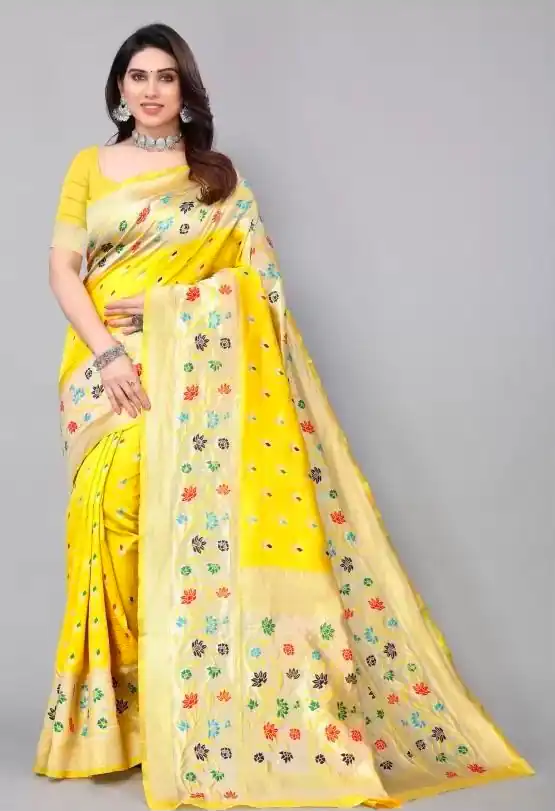 KPR 295 Yellow Soft Lichi Silk Cloth Saree Perfect for Wedding, Party, Family Gatherings, Sangeet, Ethnic Day – . Festive Deal ₹1449. Delivery 4-6 Workin | Designer Sarees, Modern Digital sarees, Sarees, Bollywood Sarees, Creative Sarees, Embroidered Sarees, Ethnic Saree, Party Wear Sarees