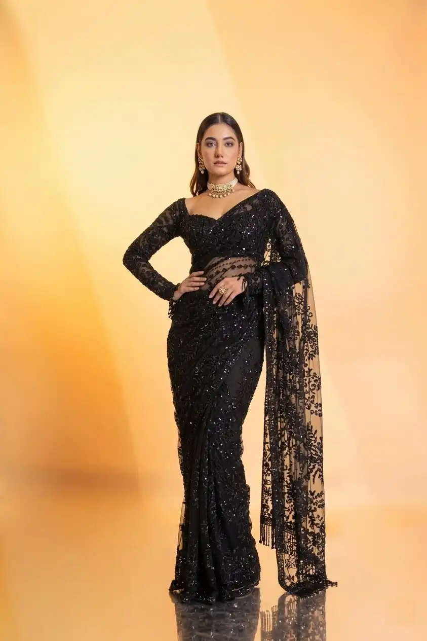 DF 3462 Black Color Butterfly Net Heavy 5mm Sequins Embroidery work Saree Casual, Wedding, Festive, Events . Expected Delivery  4-6 Working Days @1999/- only                                                                                | Designer Sarees, Modern Digital sarees, Sarees, Bollywood Sarees, Creative Sarees, Embroidered Sarees, Ethnic Saree, Party Wear Sarees