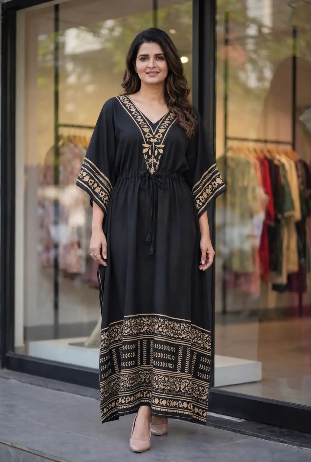 INLI Kaftan vol 7.0 Trendy Black French Crape Prints Kaftan Kurti . Get it for ₹1399. Delivery 4-6 Working Days. Shop now. | Kurti, Bollywood Kurti, Creative Kurtis, Designer Kurti, Party Wear Kurti, Selfie Kurti