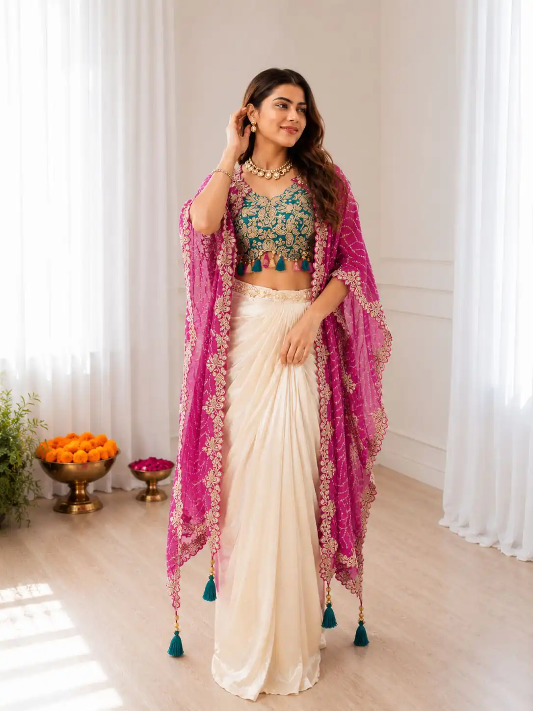 BB 48 Pink Crepe Silk Dhoti Suit Perfect for Wedding, Party, Festival Celebrations, Holi, Pooja – . Introductory Price ₹2099. Delivery 4-6 Working | Jump Suits, Salwar suit, Casual Suits, Creative suits, Designer Suits, Palazzo Suits, Party Wear Suits, Patiala Suits, Straight Suits