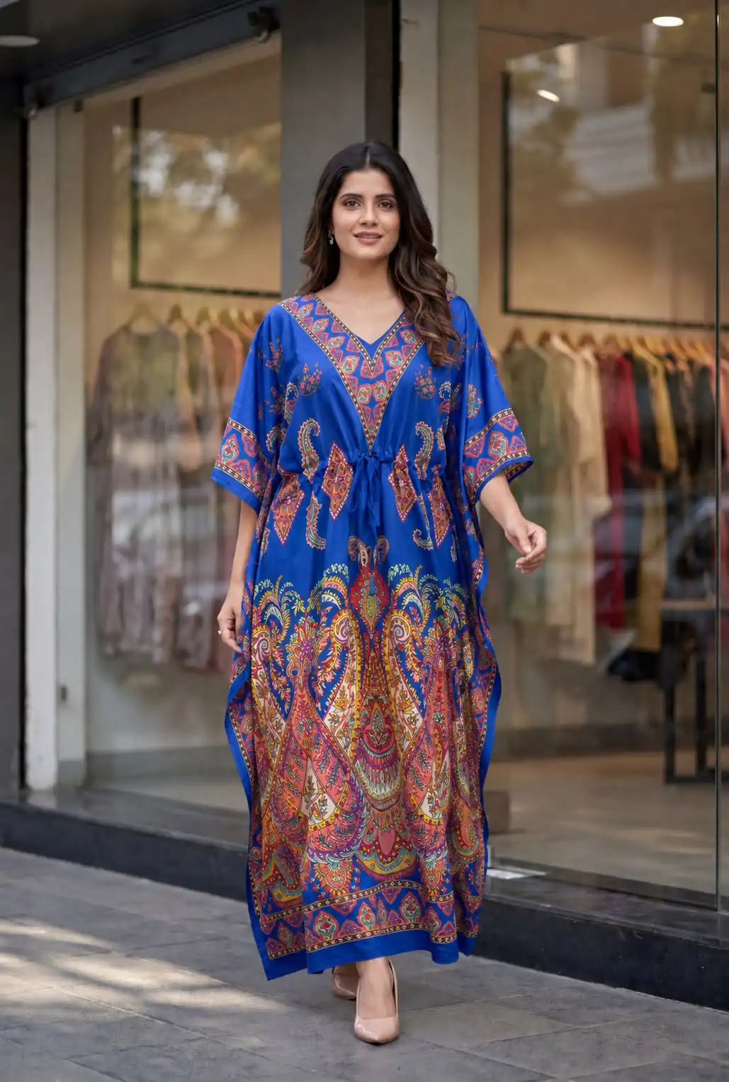 INLI Kaftan vol 7.0 Trendy Royal Blue French Crape Prints Kaftan Kurti . Get it for ₹1399. Delivery 4-6 Working Days. Shop now. | Kurti, Bollywood Kurti, Creative Kurtis, Designer Kurti, Party Wear Kurti, Selfie Kurti