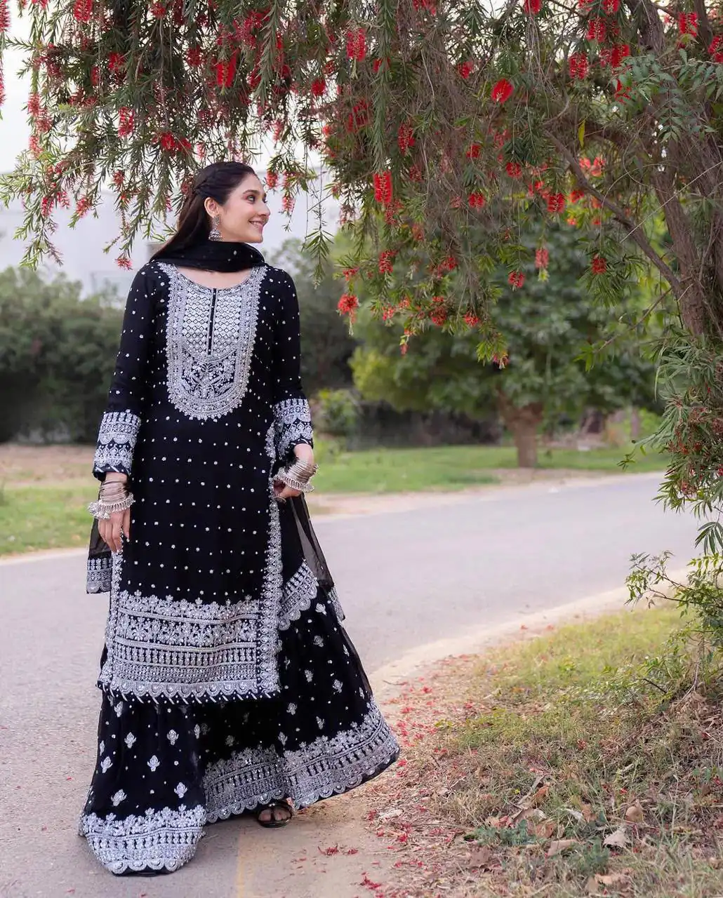 ZB 5064 Black Faux Georgette Salwar Suit with Embroidery Work. Available at ₹2049 only. Delivery 4-6 Working Days. Shop now. | Jump Suits, Salwar suit, Casual Suits, Creative suits, Designer Suits, Palazzo Suits, Party Wear Suits, Patiala Suits, Straight Suits