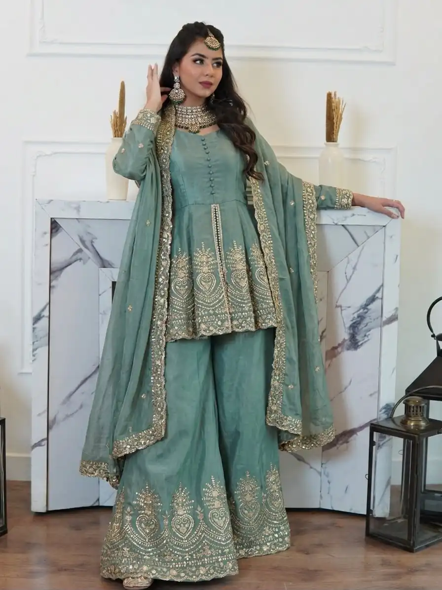 Aglow Rama Fendy Silk ⁠Embroidery Work Salwar Suit - Image 5