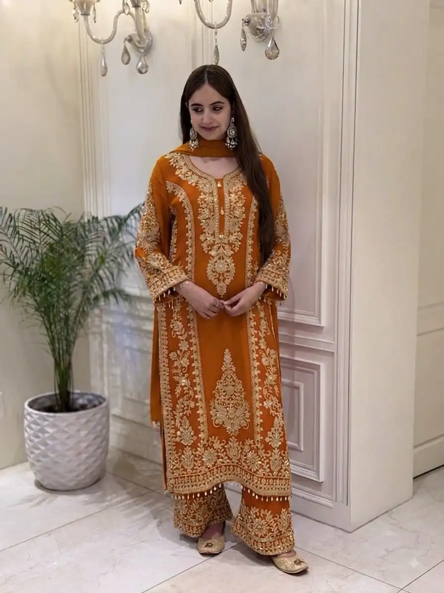 Classic Mastered Faux Georgette Embroider Work Salwar Suit
