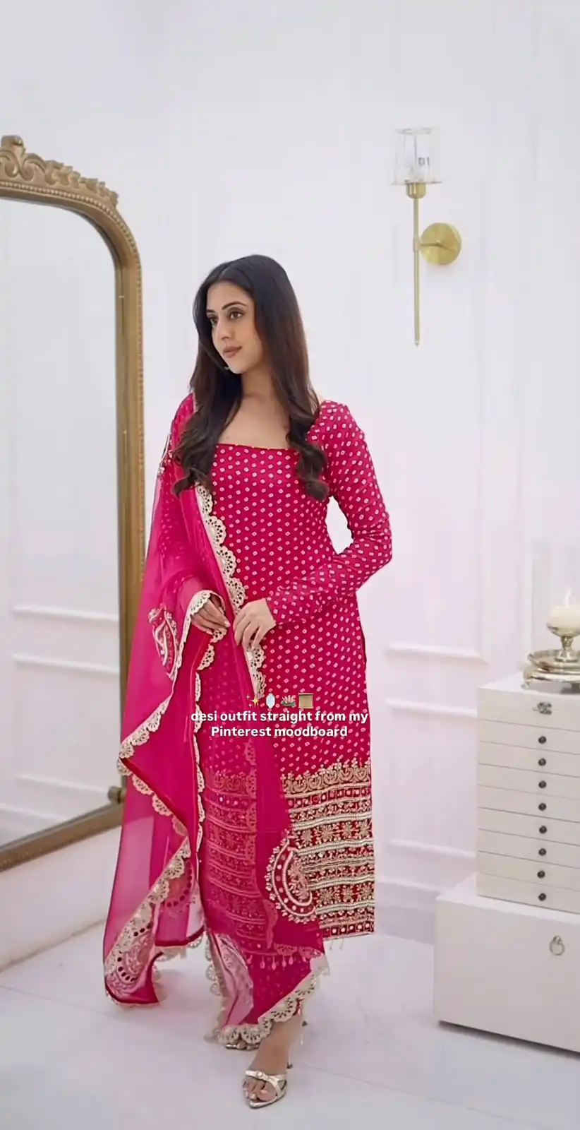 Fancy Pink Faux Georgette Sequences Work Salwar Suit - Image 4