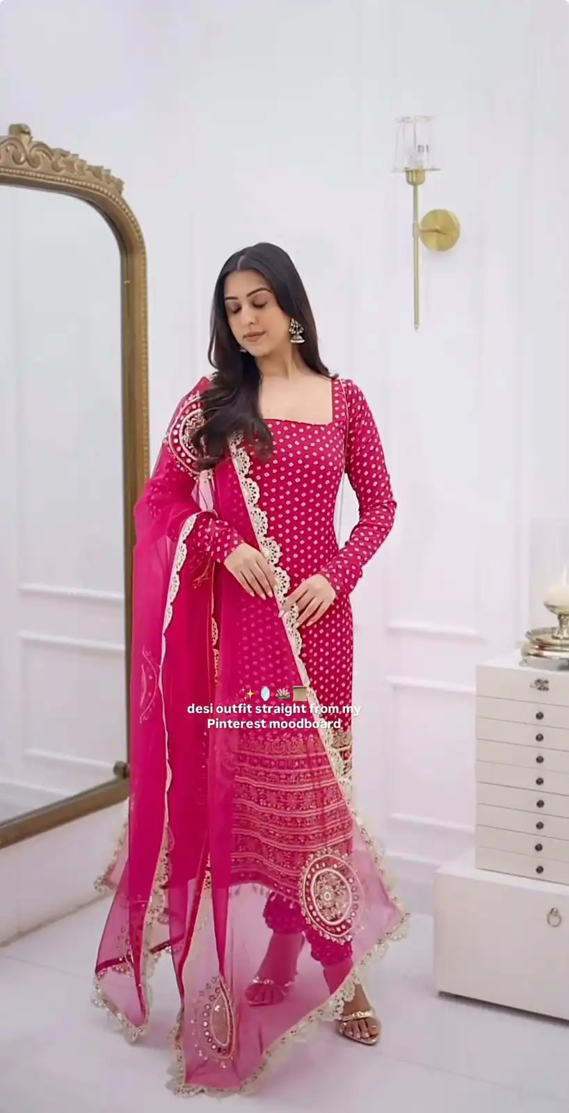 Fancy Pink Faux Georgette Sequences Work Salwar Suit - Image 2