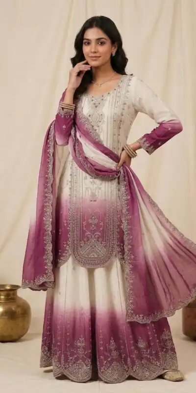Alternative view of Grand Pink Star Georgette Embroider Work Salwar Suit