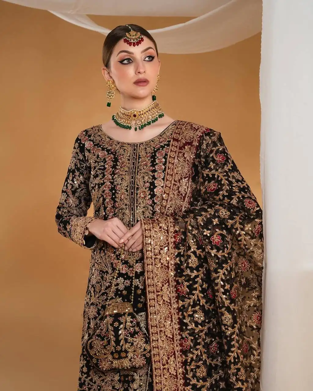 Magical Black Faux Georgette Sequences Work Salwar Suit - Image 2