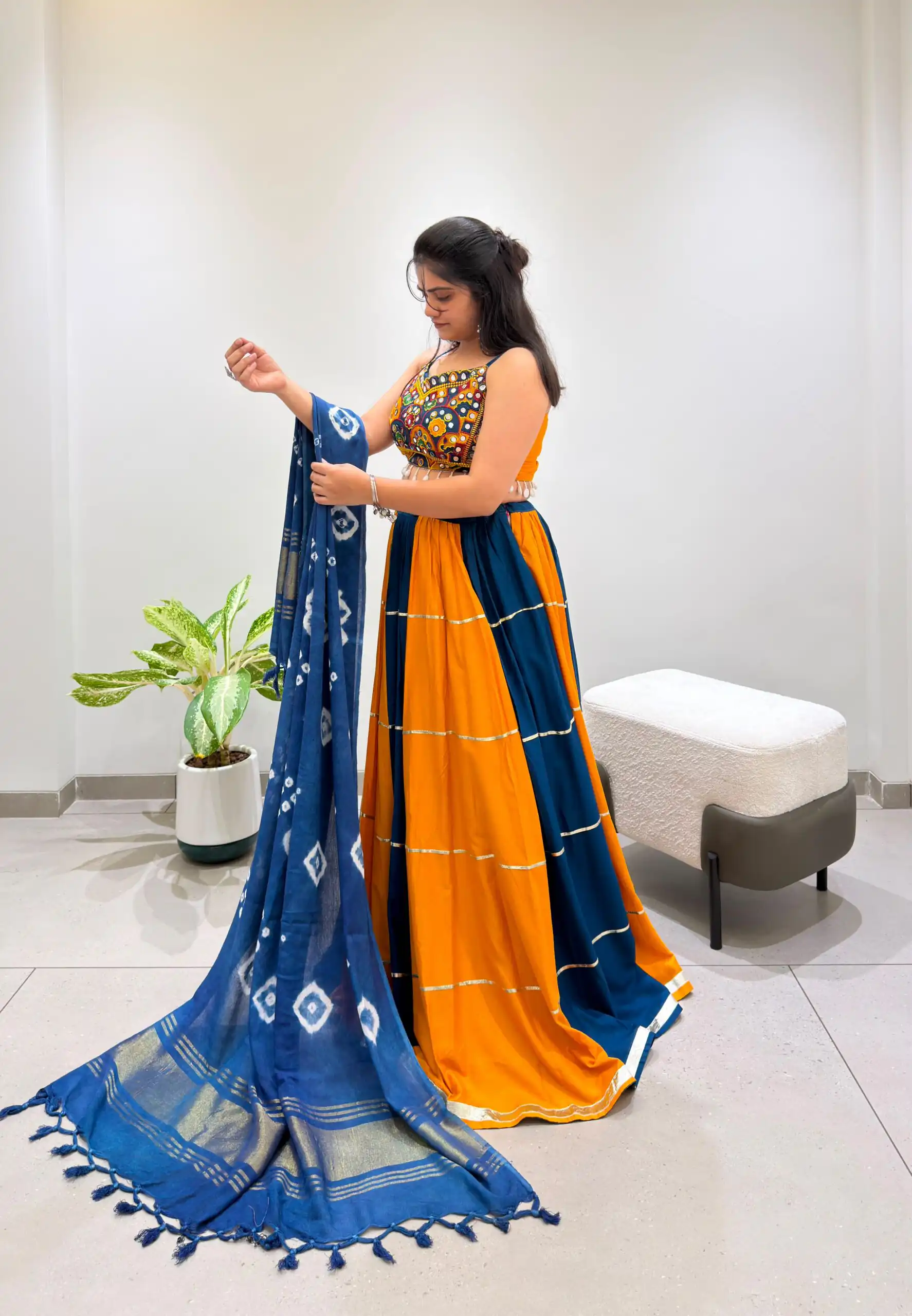 Trendy Blue Rayon Embroider Work Lehenga Choli - Image 4