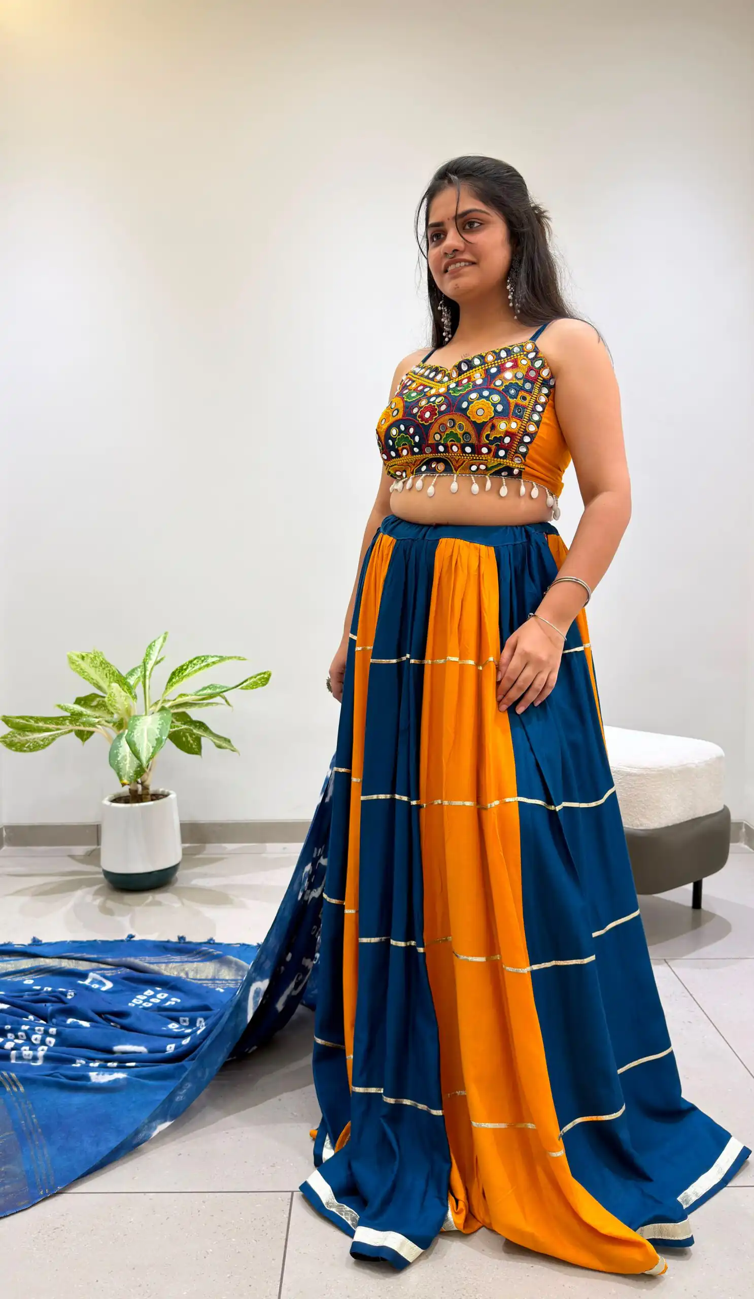 Trendy Blue Rayon Embroider Work Lehenga Choli - Image 3