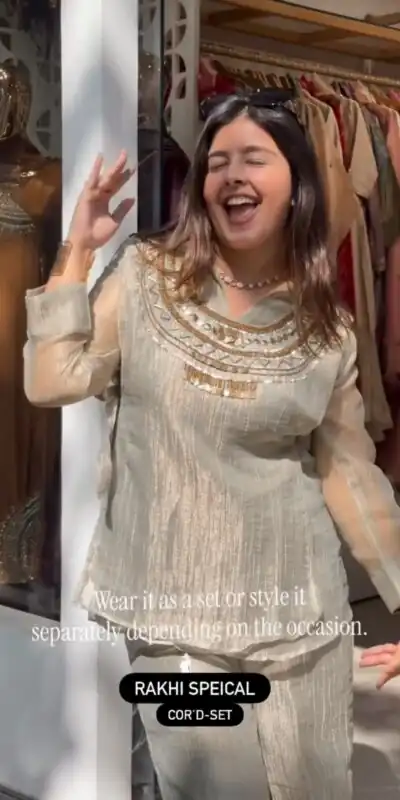 Alternative view of Unique Grey Salsa Crushed Hand Work Shrug Kurti