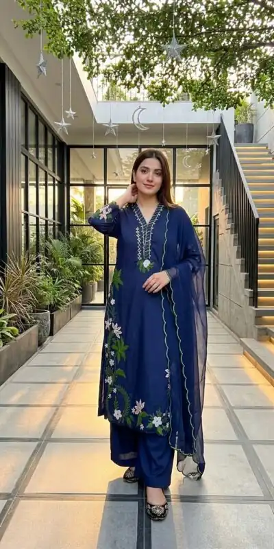 ST 249 Blue Roman Silk Salwar Suit with Sequins Work & Embroidery Work. Available at ₹2099 only. Delivery 4-6 Working Days. Shop now. | Jump Suits, Salwar suit, Casual Suits, Creative suits, Designer Suits, Palazzo Suits, Party Wear Suits, Patiala Suits, Straight Suits