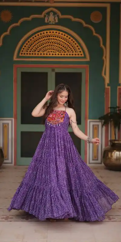 KA 1119 Purple Gown Perfect for Wedding, Party, Makar Sankranti, Festival Celebrations, Engagement –. Grab it for ₹1799. Delivery 4-6 Worki | Gowns, Bollywood Gowns, Creative Gowns, Designer Gowns, Embroidered Gowns, Party Wear Gowns