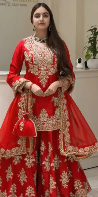 RTC 6041 Red Chinon Silk Salwar Suit Perfect for Wedding, Party, Ganesh Chaturthi, Baby Shower, Makar Sankranti – . Affordable Price ₹2649. De | Jump Suits, Salwar suit, Casual Suits, Creative suits, Designer Suits, Palazzo Suits, Party Wear Suits, Patiala Suits, Straight Suits