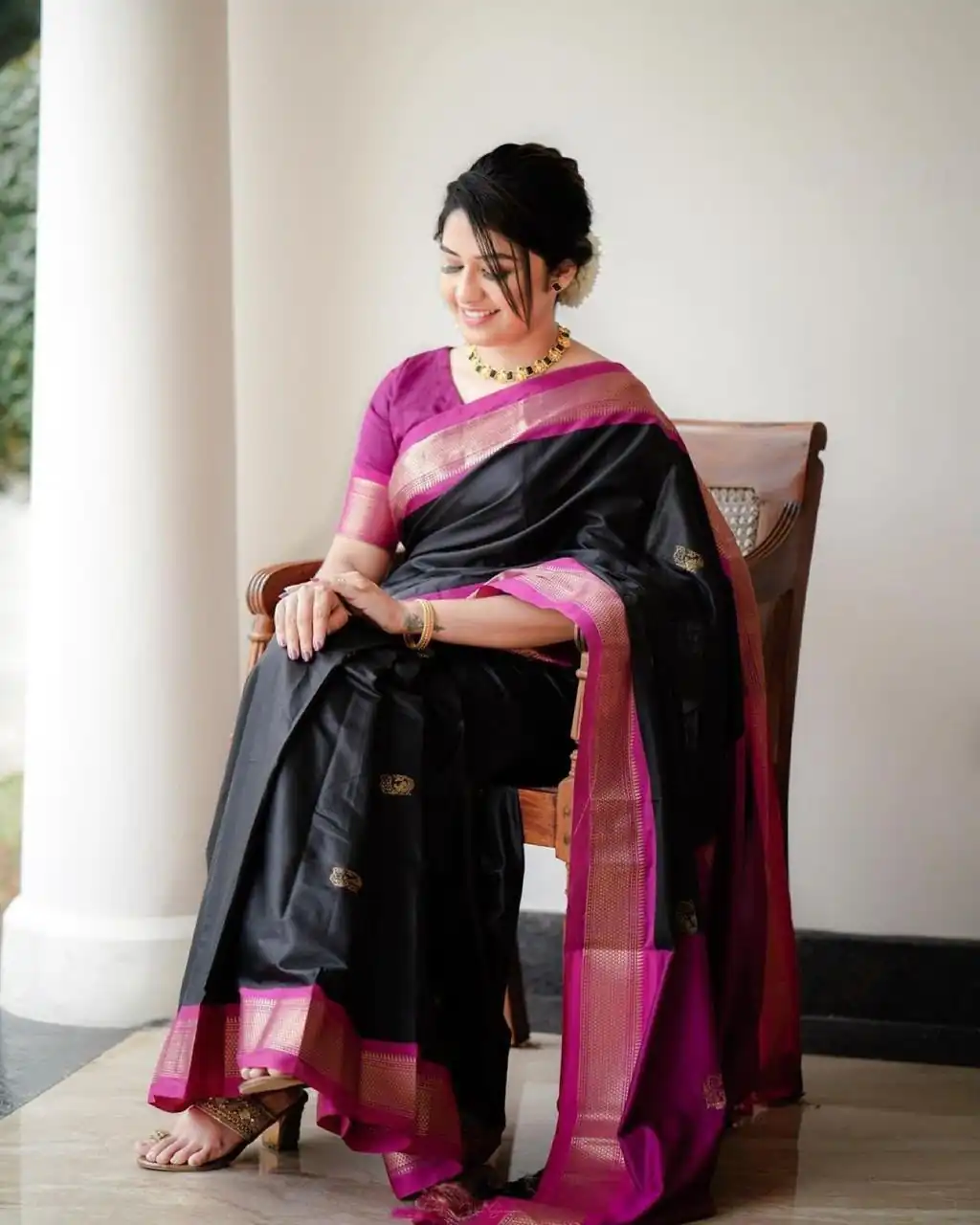 KP 7009 Black Soft Lichi Silk Saree with Lace Work & Lace Border. Introductory Price ₹1649. Delivery 4-6 Working Days. Shop now. | Designer Sarees, Modern Digital sarees, Sarees, Bollywood Sarees, Creative Sarees, Embroidered Sarees, Ethnic Saree, Party Wear Sarees