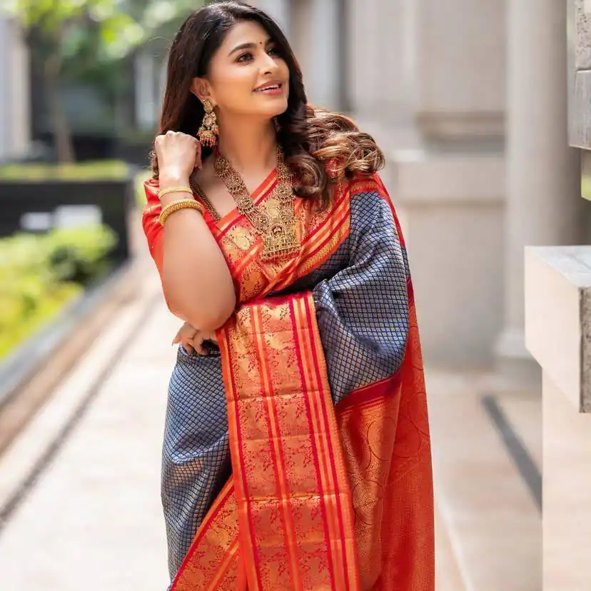 KPR 274 Grey Soft Lichi Silk Saree with Lace Work & Lace Border. Introductory Price ₹1649. Delivery 4-6 Working Days. Shop now. | Designer Sarees, Modern Digital sarees, Sarees, Bollywood Sarees, Creative Sarees, Embroidered Sarees, Ethnic Saree, Party Wear Sarees
