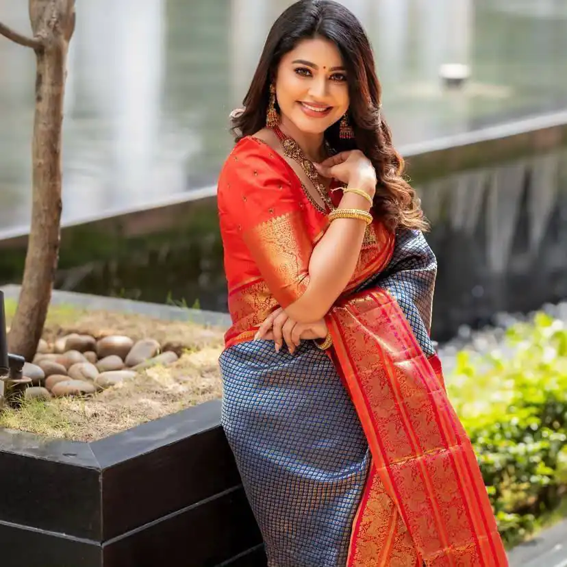 KPR 274 Grey Soft Lichi Silk Saree with Lace Work & Lace Border. Introductory Price ₹1649. Delivery 4-6 Working Days. Shop now. | Designer Sarees, Modern Digital sarees, Sarees, Bollywood Sarees, Creative Sarees, Embroidered Sarees, Ethnic Saree, Party Wear Sarees