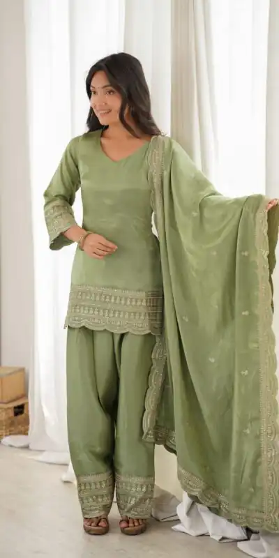 KB 304 Pista in Glass Roman Silk. Sequins Work & Embroidery Work Salwar Suit Festive Deal ₹1999. Delivery 4-6 Working Days. Shop now. | Jump Suits, Salwar suit, Casual Suits, Creative suits, Designer Suits, Palazzo Suits, Party Wear Suits, Patiala Suits, Straight Suits