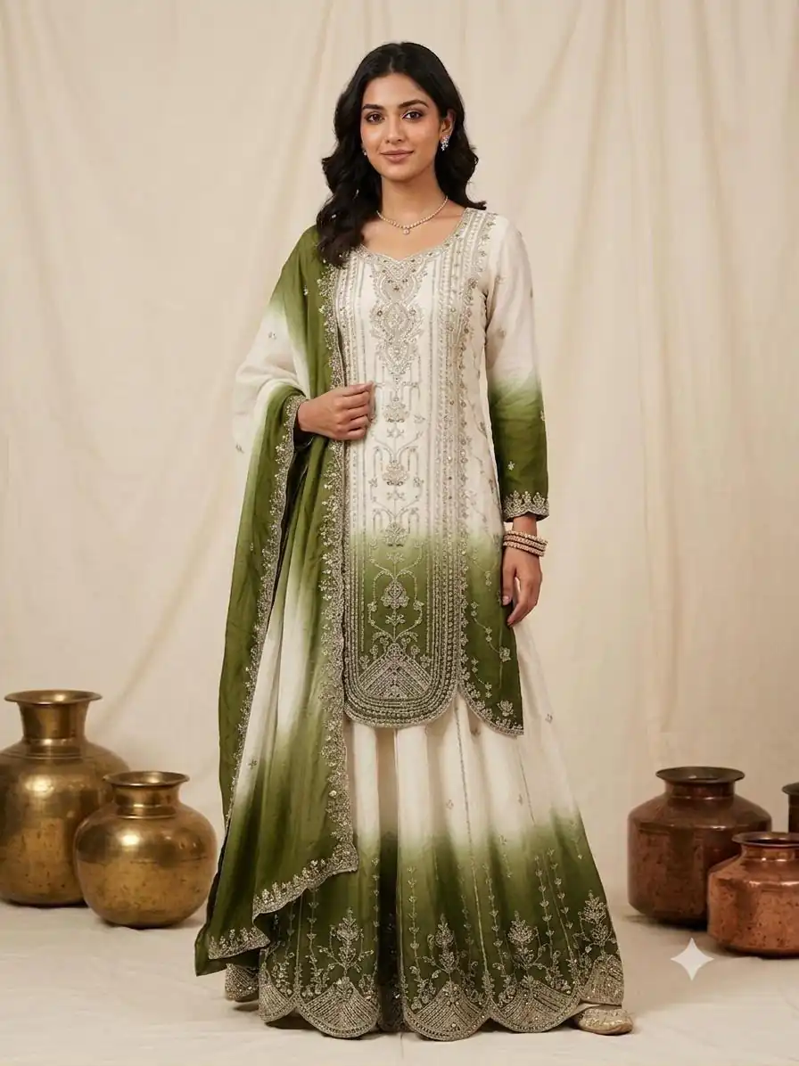 LG 2128 Green  in Star Georgette Embroidery Work Salwar Suit . Introductory Price ₹2399. Delivery 4-6 Working Days. Shop now. | Jump Suits, Salwar suit, Casual Suits, Creative suits, Designer Suits, Palazzo Suits, Party Wear Suits, Patiala Suits, Straight Suits