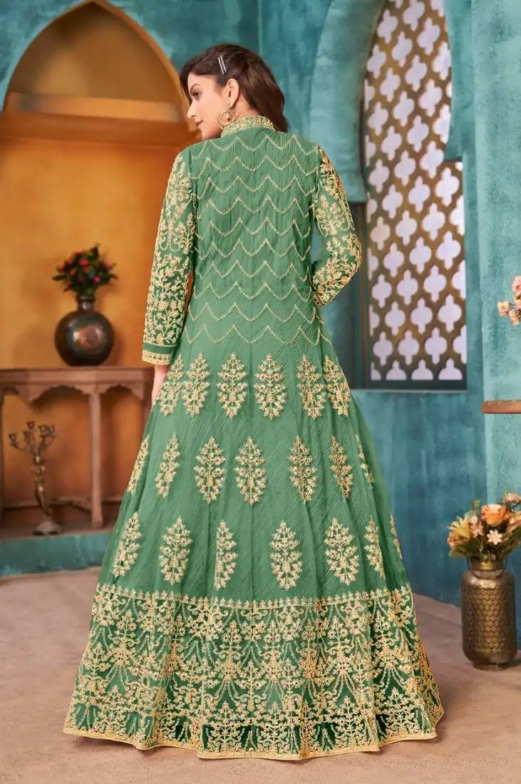 Grand Pista Vaishnavi Net Stone Sequins Work Salwar Suit - Image 2