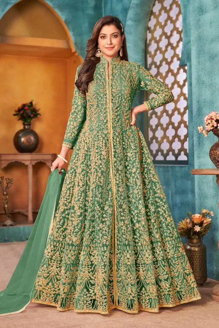 Grand Pista Vaishnavi Net Stone Sequins Work Salwar Suit