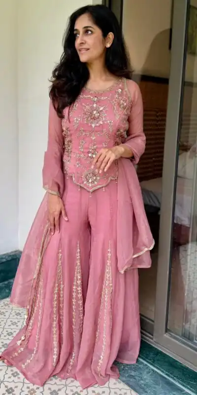 ZSR 3184 Pink Pure Endy Silk Salwar Suit with Embroidery Work & Sequins Work. Exclusive Offer ₹2399. Delivery 4-6 Working Days. Shop now. | Jump Suits, Salwar suit, Casual Suits, Creative suits, Designer Suits, Palazzo Suits, Party Wear Suits, Patiala Suits, Straight Suits