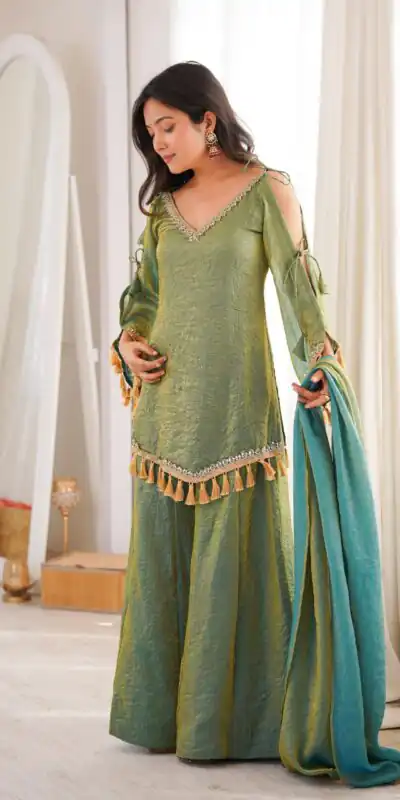 SRK 5357 Green Doremon Crush Salwar Suit Perfect for Wedding, Party, Traditional Day, Baisakhi, Karwa Chauth – . Exclusive Offer ₹2099. Delive | Jump Suits, Salwar suit, Casual Suits, Creative suits, Designer Suits, Palazzo Suits, Party Wear Suits, Patiala Suits, Straight Suits