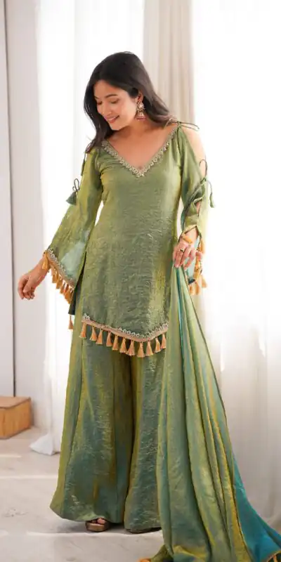SRK 5357 Green Doremon Crush Salwar Suit Perfect for Wedding, Party, Traditional Day, Baisakhi, Karwa Chauth – . Exclusive Offer ₹2099. Delive | Jump Suits, Salwar suit, Casual Suits, Creative suits, Designer Suits, Palazzo Suits, Party Wear Suits, Patiala Suits, Straight Suits