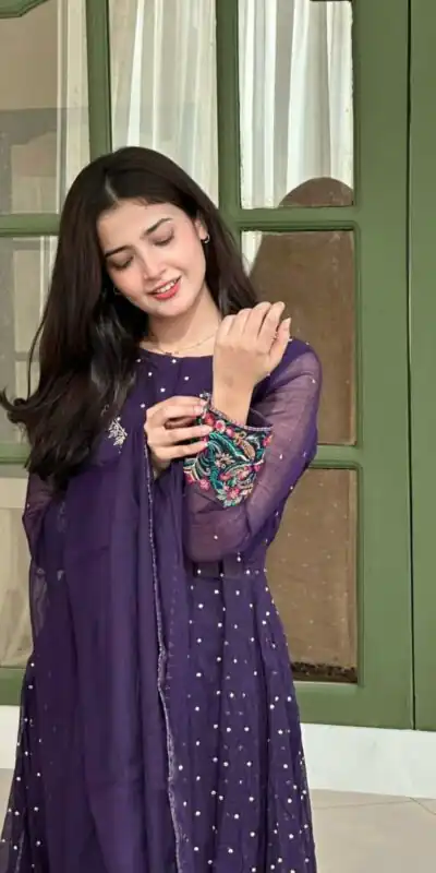 SR 1721 Purple l Faux Georgette Salwar Suit with Mirror Work & Embroidery Work. Get it for ₹2399. Delivery 4-6 Working Days. Shop now. | Jump Suits, Salwar suit, Casual Suits, Creative suits, Designer Suits, Palazzo Suits, Party Wear Suits, Patiala Suits, Straight Suits