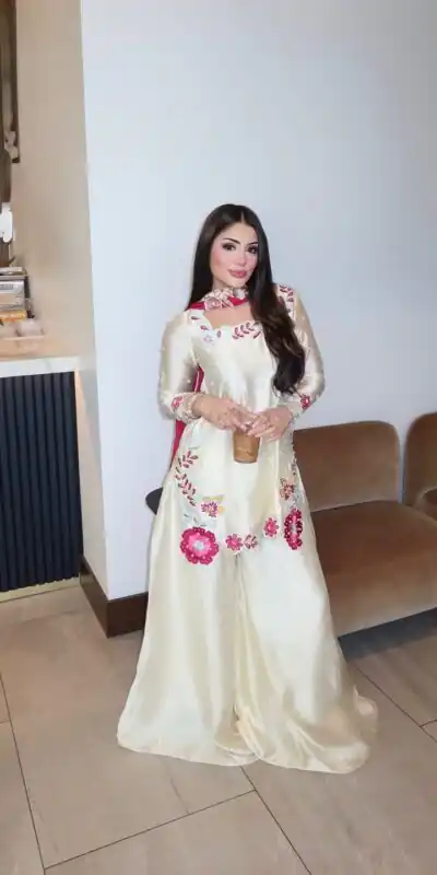 VLM 338 White Color Roman Silk Salwar Suit with Embroidery Work. Available at ₹2499 only. Delivery 4-6 Working Days. Shop now. | Jump Suits, Salwar suit, Casual Suits, Creative suits, Designer Suits, Palazzo Suits, Party Wear Suits, Patiala Suits, Straight Suits