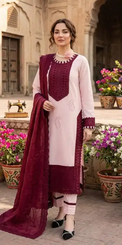 KD 1593 Maroon in Color Natural Crepe Embroidery Work Salwar Suit . Affordable Price ₹2399. Delivery 4-6 Working Days. Shop now. | Jump Suits, Salwar suit, Casual Suits, Creative suits, Designer Suits, Palazzo Suits, Party Wear Suits, Patiala Suits, Straight Suits