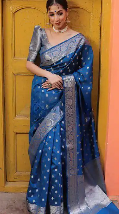 KP 7000 Navy Blue Soft Lichi Silk Cloth Saree Perfect for Wedding, Party, Family Gatherings, Sangeet, Ethnic Day – Festive Deal ₹1549. Delivery 4-6 Working | Designer Sarees, Modern Digital sarees, Sarees, Bollywood Sarees, Creative Sarees, Embroidered Sarees, Ethnic Saree, Party Wear Sarees