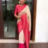 KP 4039 Off White Soft Lichi Silk Cloth Saree Perfect for Wedding, Party, Family Gatherings, Sangeet, Festive Deal ₹1599. Delivery 4-6 Working Days | Designer Sarees, Modern Digital sarees, Sarees, Bollywood Sarees, Creative Sarees, Embroidered Sarees, Ethnic Saree, Party Wear Sarees