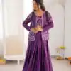 SP 67 Purple Shiny Chinon Silk Sequence Work Lehenga Choli Perfect for Wedding, Party, Ganesh Chaturthi, Baby Shower, Makar Affordable Price ₹2199. /- | Lehenga, Bollywood Lehenga, Creative Lehenga, Designer Lehenga, Embroidered Lehenga, Party Wear Lehenga
