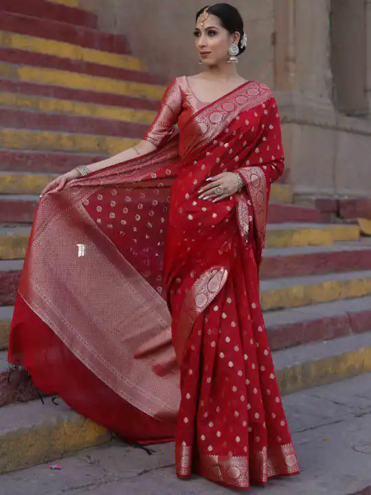 KP 7000 Red Soft Lichi Silk Cloth Saree Perfect for Wedding, Party, Family Gatherings, Sangeet, Ethnic Day – . Festive Deal ₹1549. Delivery 4-6 Working | Designer Sarees, Modern Digital sarees, Sarees, Bollywood Sarees, Creative Sarees, Embroidered Sarees, Ethnic Saree, Party Wear Sarees