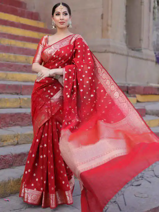 KP 7000 Red Soft Lichi Silk Cloth Saree Perfect for Wedding, Party, Family Gatherings, Sangeet, Ethnic Day – . Festive Deal ₹1549. Delivery 4-6 Working | Designer Sarees, Modern Digital sarees, Sarees, Bollywood Sarees, Creative Sarees, Embroidered Sarees, Ethnic Saree, Party Wear Sarees