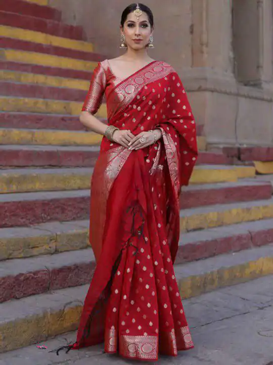 KP 7000 Red Soft Lichi Silk Cloth Saree Perfect for Wedding, Party, Family Gatherings, Sangeet, Ethnic Day – . Festive Deal ₹1549. Delivery 4-6 Working | Designer Sarees, Modern Digital sarees, Sarees, Bollywood Sarees, Creative Sarees, Embroidered Sarees, Ethnic Saree, Party Wear Sarees