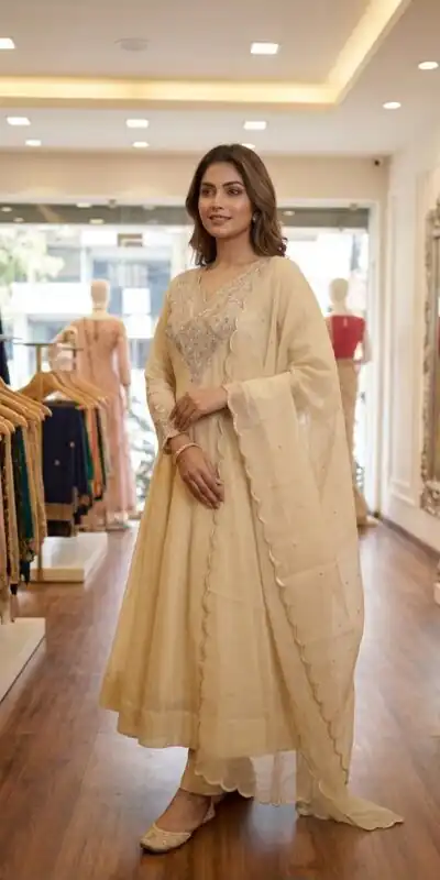 LG 2135 Off White in Cos Moss Mirror Work & Embroidery Work Salwar Suit . Festive Deal ₹2799. Delivery 4-6 Working Days. Shop now. | Jump Suits, Salwar suit, Casual Suits, Creative suits, Designer Suits, Palazzo Suits, Party Wear Suits, Patiala Suits, Straight Suits