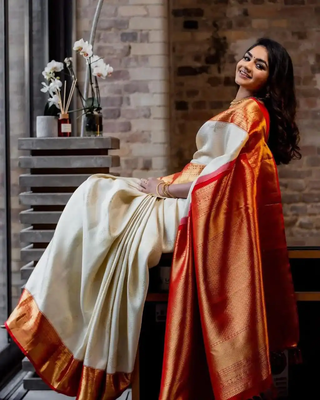KPR 254 Cream Soft Lichi Silk Saree with Lace Work & Lace Border. Introductory Price ₹1449. Delivery 4-6 Working Days. Shop now. | Designer Sarees, Modern Digital sarees, Sarees, Bollywood Sarees, Creative Sarees, Embroidered Sarees, Ethnic Saree, Party Wear Sarees
