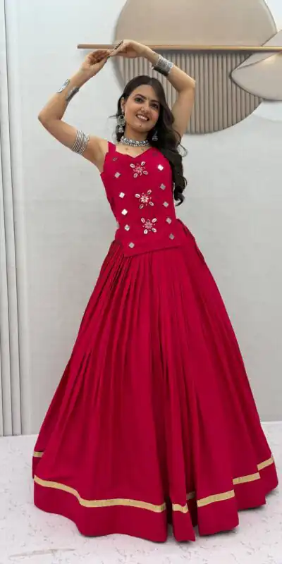 PC 581 Pink Color Pure Cotton Lehenga Choli with Cowrie Work. Festive Deal ₹2999. Delivery 4-6 Working Days. Online Shop now. | Lehenga, Bollywood Lehenga, Creative Lehenga, Designer Lehenga, Embroidered Lehenga, Party Wear Lehenga